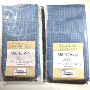 Cloth Napkins Blue 2 Packs Of 4 Polyester table linens Tobin Midtown